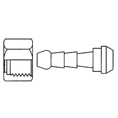 TITON 3/8 HOSE x 3/8 BSPP SWIVEL CONNECTOR
