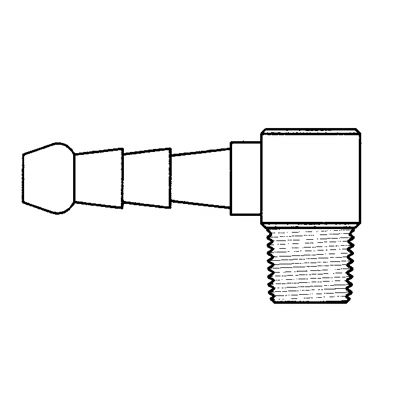 TITON 1/4 HOSE x 1/4 BSPT MALE HOSE ELBOW