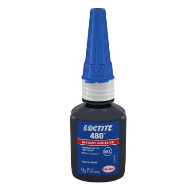 LOCTITE 25gm 480 BLACK RUBBER TOUGHENED SUPERGLUE