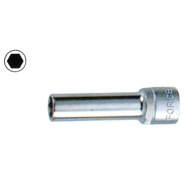 FORCE 4mm 1/4DRV 6PT DEEP SOCKET