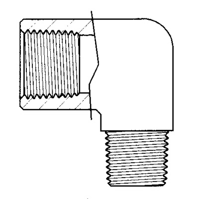 TITON 3400X2 M/F ELBOW